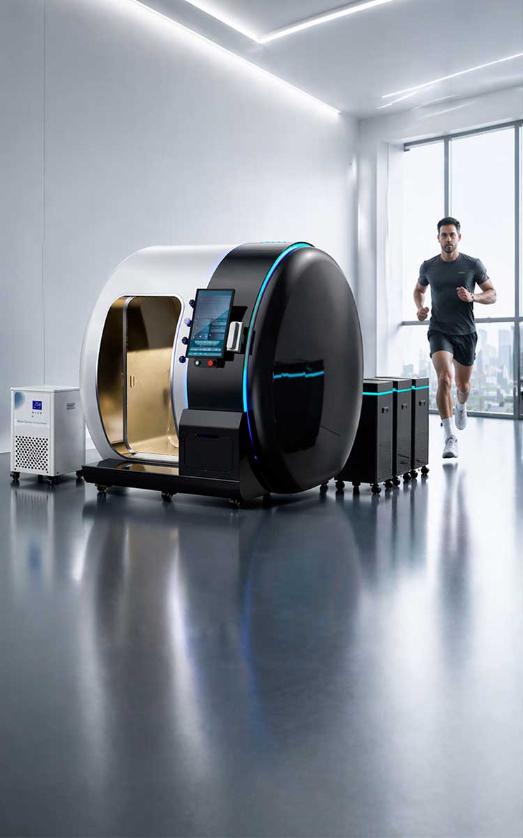 OXYAIR sports recovery hyperbaric chamber mobile banner